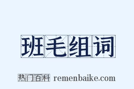 班毛组词是什么意思的图片